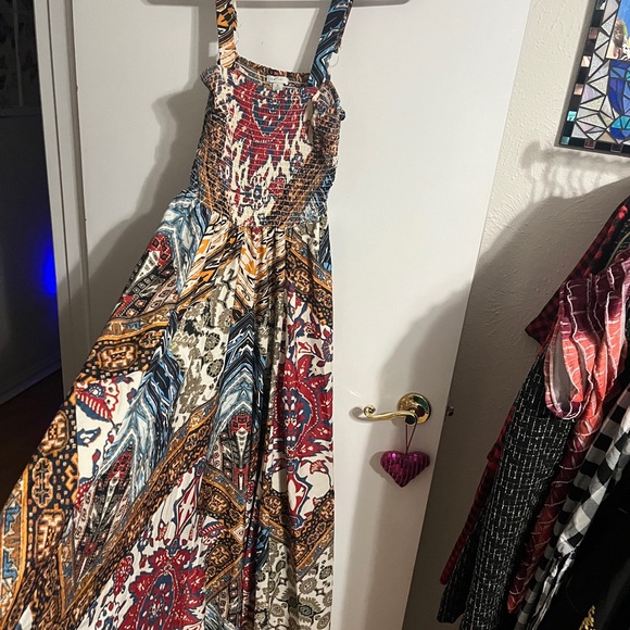 💝 Small Colorful Multi Patterned Maxi Dress - Picture 5 of 14